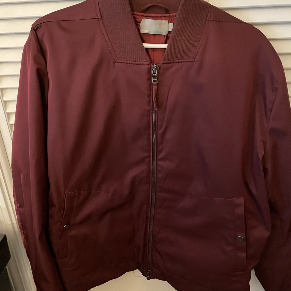Vince maroon bomber jacket